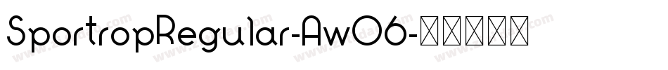 SportropRegular-AwO6字体转换