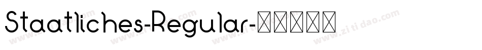 Staatliches-Regular字体转换 Staatliches-Regular字体转换