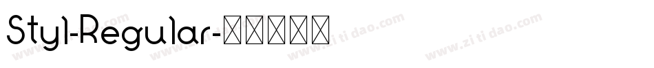 Styl-Regular字体转换