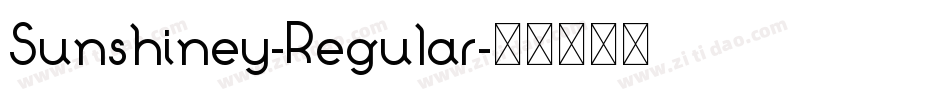 Sunshiney-Regular字体转换