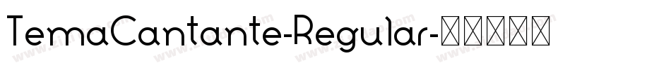 TemaCantante-Regular字体转换
