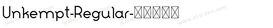 Unkempt-Regular字体转换