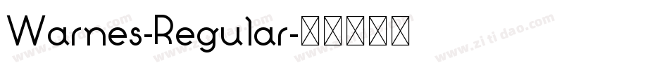 Warnes-Regular字体转换