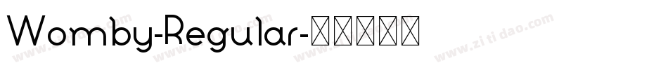 Womby-Regular字体转换