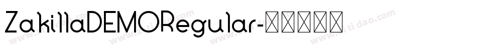 ZakillaDEMORegular字体转换