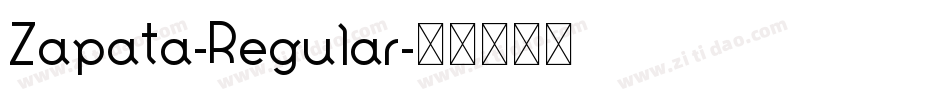 Zapata-Regular字体转换