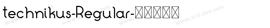 technikus-Regular字体转换