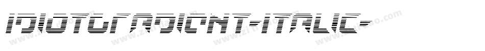 IdiotGradient-Italic字体转换