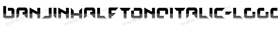 BanjinHalftoneItalic-lggG5字体转换
