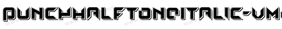 PunchHalftoneItalic-vmAd7字体转换
