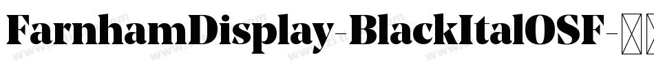 FarnhamDisplay-BlackItalOSF字体转换
