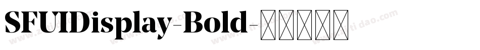 SFUIDisplay-Bold字体转换