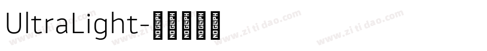 UltraLight字体转换