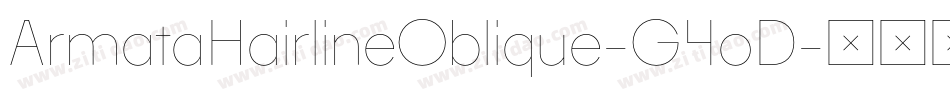 ArmataHairlineOblique-G4oD字体转换