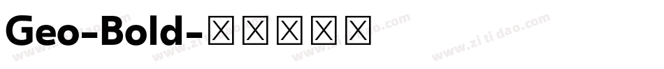 Geo-Bold字体转换