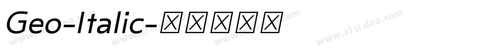 Geo-Italic字体转换