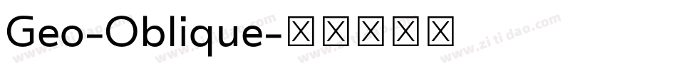 Geo-Oblique字体转换