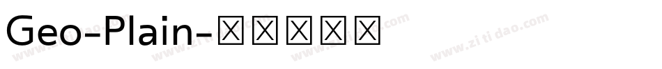 Geo-Plain字体转换