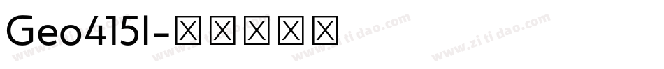 Geo415l字体转换