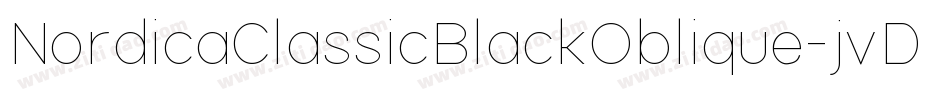 NordicaClassicBlackOblique-jvDl字体转换