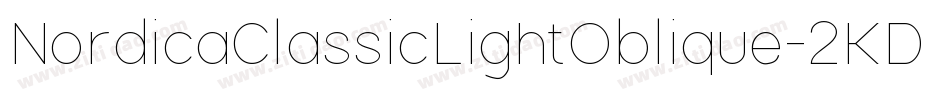 NordicaClassicLightOblique-2KD3字体转换