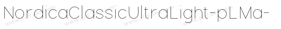 NordicaClassicUltraLight-pLMa字体转换