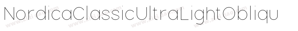NordicaClassicUltraLightOblique-jv1l字体转换