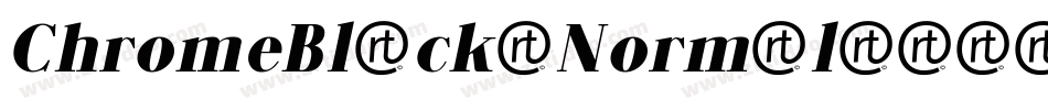 ChromeBlack-Normal字体转换
