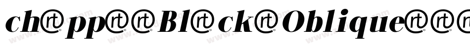 chappa-Black-Oblique字体转换