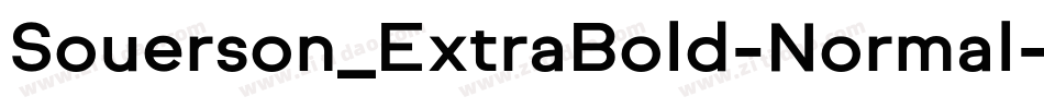 Souerson_ExtraBold-Normal字体转换
