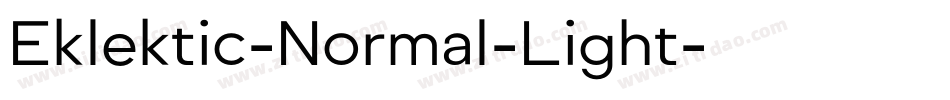 Eklektic-Normal-Light字体转换