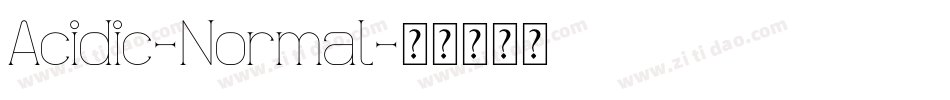 Acidic-Normal字体转换