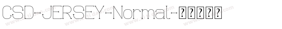 CSD-JERSEY-Normal字体转换