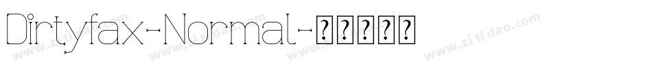 Dirtyfax-Normal字体转换