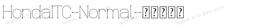 HondaITC-Normal字体转换