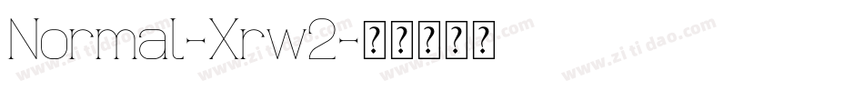 Normal-Xrw2字体转换