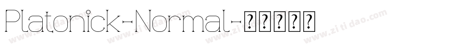 Platonick-Normal字体转换
