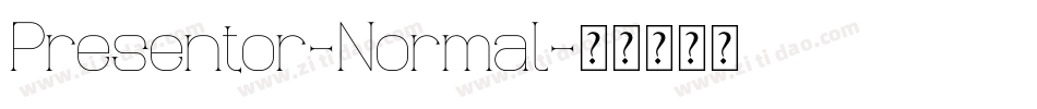 Presentor-Normal字体转换