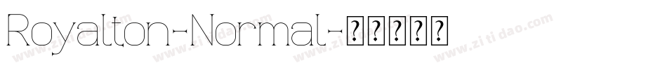 Royalton-Normal字体转换
