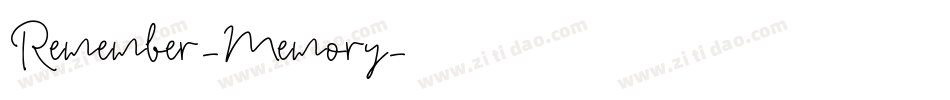 Remember-Memory字体转换