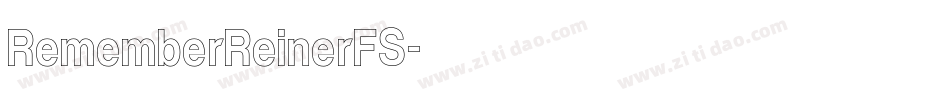 RememberReinerFS字体转换