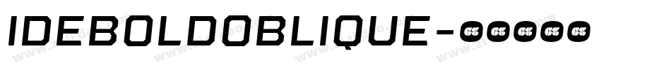 IDEBoldOblique字体转换