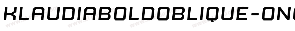 KlaudiaBoldOblique-OngP字体转换