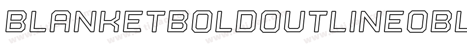 BlanketBoldOutlineOblique-Pd52字体转换