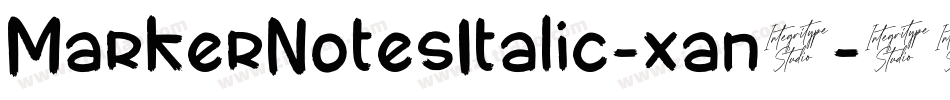 MarkerNotesItalic-xan8字体转换