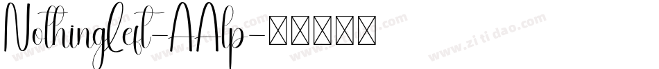 NothingLeft-AAlp字体转换