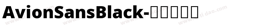 AvionSansBlack字体转换