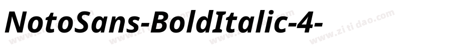 NotoSans-BoldItalic-4字体转换