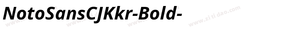 NotoSansCJKkr-Bold字体转换