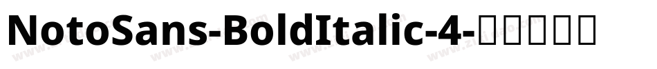 NotoSans-BoldItalic-4字体转换
